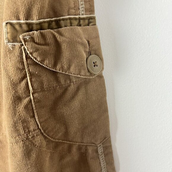 VTG Y2K Mossimo Supply Corduroy Cargo Pants Low Rise Tan Grunge 90s Baggy sz 9 - Picture 12 of 12